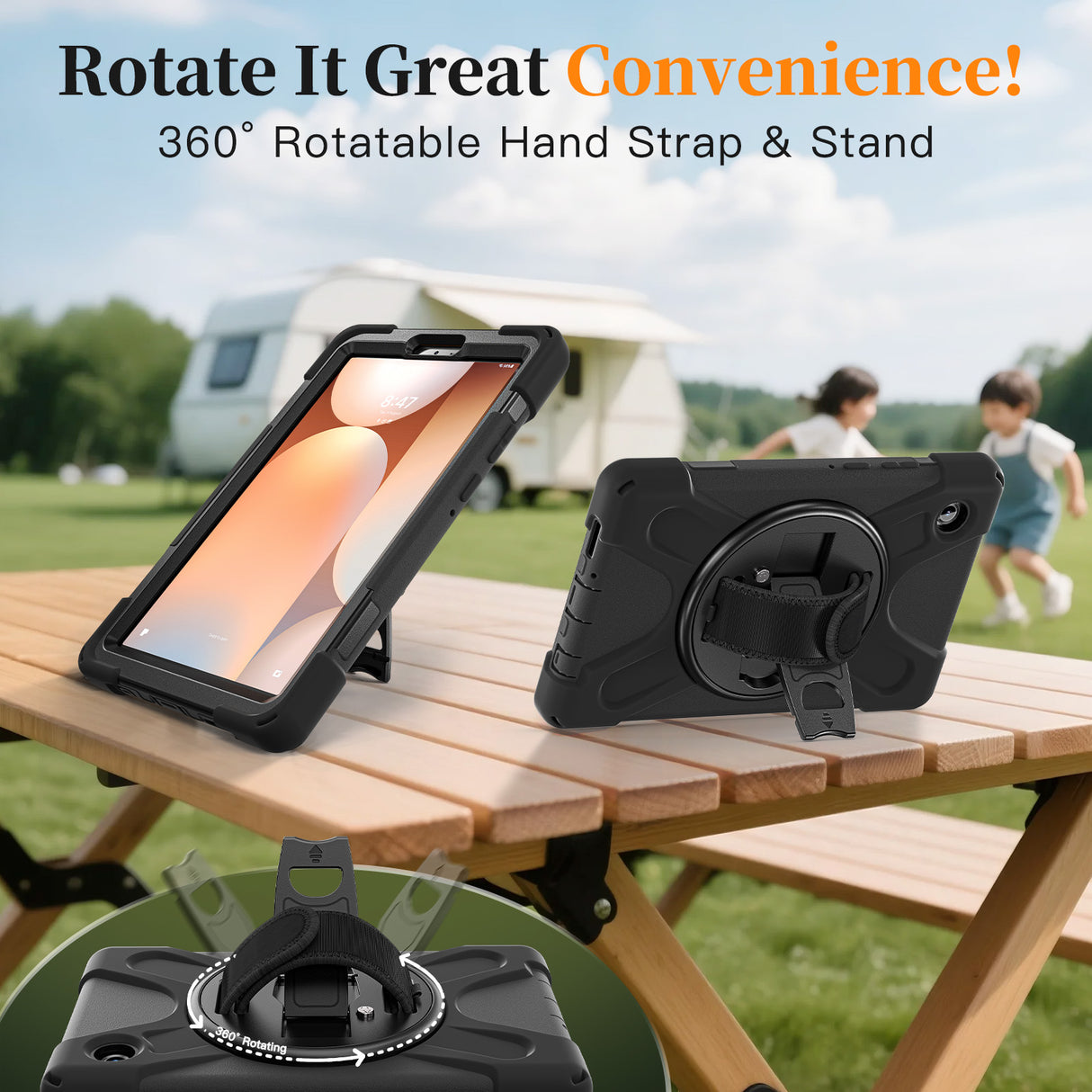 DK Protective Cover incl. handle & Strap without front screen, cover for Samsung Tab A11