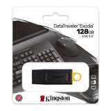 Kingston Pendrive 128GB DataTraveler Exodia USB 3.2 Sort/ Gul EU (DTX/128GB)
