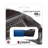 Kingston Pendrive 64GB DataTraveler Exodia M USB 3.2 Blå/Sort EU (DTXM/64GB)