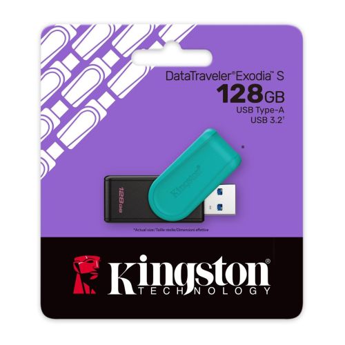 Kingston Pendrive 128GB DaraTraveler Exodia S USB 3.2 Blå/Sort DTXS/128GB