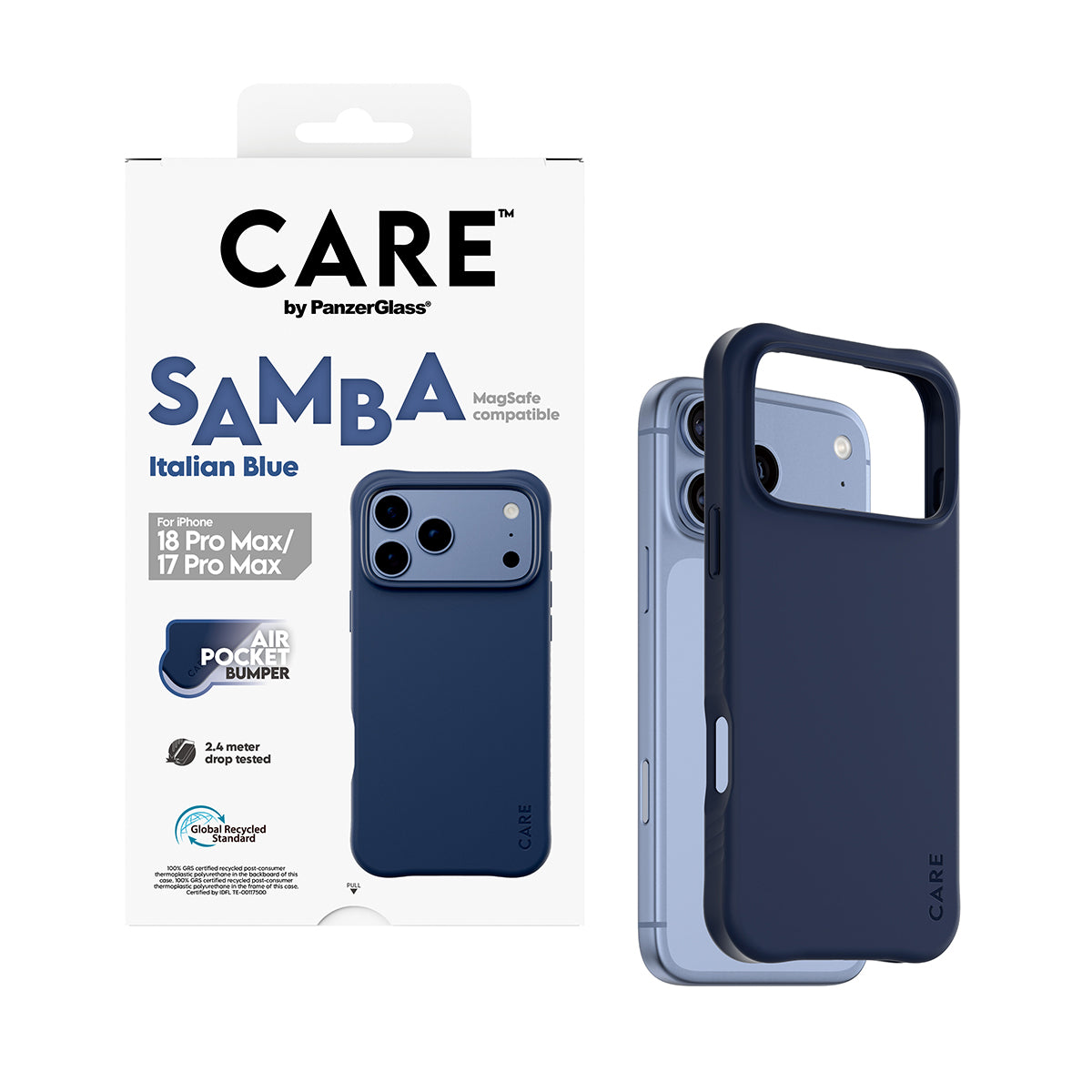 CARE by PanzerGlass Fashionable Case Samba Blue w. MagSafe Apple iPhone 18 Pro Max