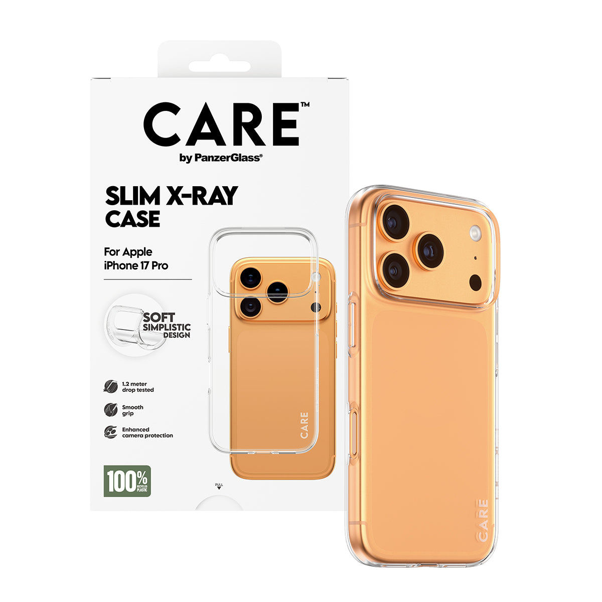 CARE by PanzerGlass Fashionable Case Transparent X-Ray Soft Basic iPhone 17 Pro