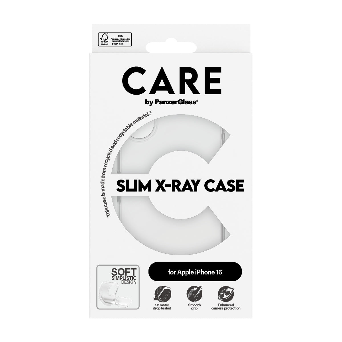 CARE by PanzerGlass Case Fashion X-Ray Soft Basic iPhone 16