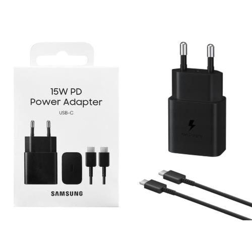 Samsung Travel Charger 15W EP-T1510X med Type-C til Type-C kabel (1m) sort EU (EP-T1510XBEGEU)