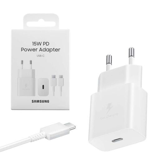 Samsung Travel Charger 15W EP-T1510X med Type-C til Type-C kabel (1m) Hvid EU (EP-T1510XWEGEU)