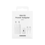 Samsung Travel Charger 15W EP-T1510X med Type-C til Type-C kabel (1m) Hvid EU (EP-T1510XWEGEU)