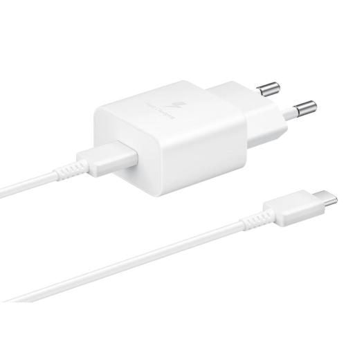 Samsung Travel Charger 15W EP-T1510X med Type-C til Type-C kabel (1m) Hvid EU (EP-T1510XWEGEU)