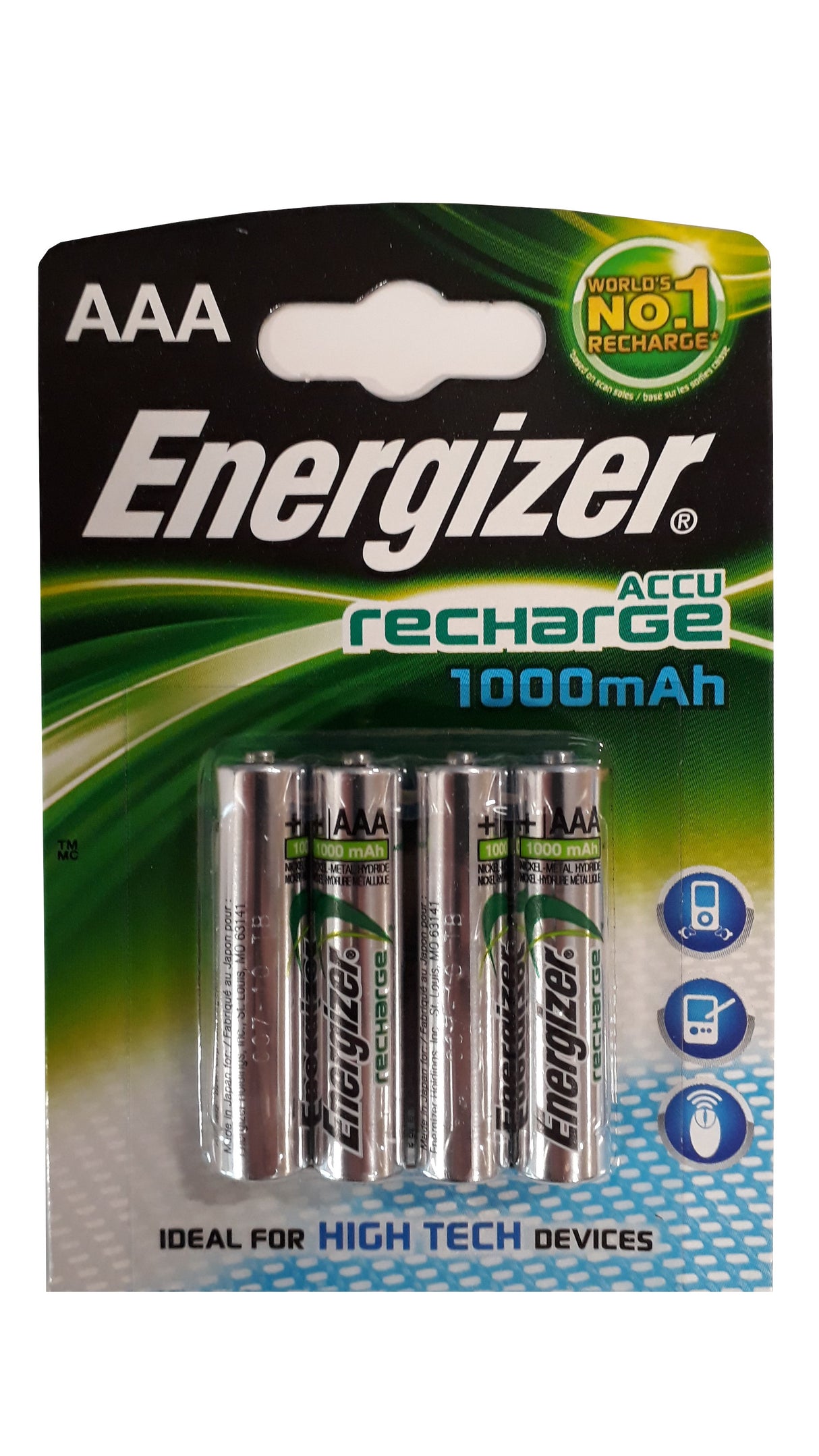 Energizer AAA-HR03 genopladelige AAA batterier