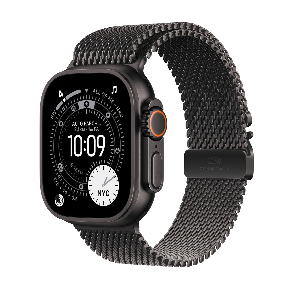 *Apple Watch Ultra 3 GPS + Cellular 49mm Black Titanium Case with Black Titanium Milanese Loop - Small