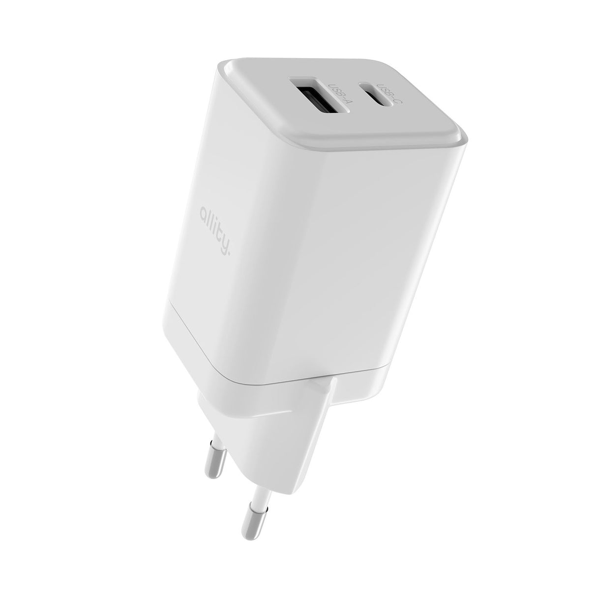 Allity wall charger GaN PD QC ATC-01-45WAC 1x USB-C 1x USB-A 45W white