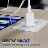 Allity wall charger GaN PD QC ATC-01-45WAC 1x USB-C 1x USB-A 45W white
