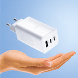 Allity wall charger GaN PD QC ATC-01-65WACC 2x USB-C 1x USB-A 65W white