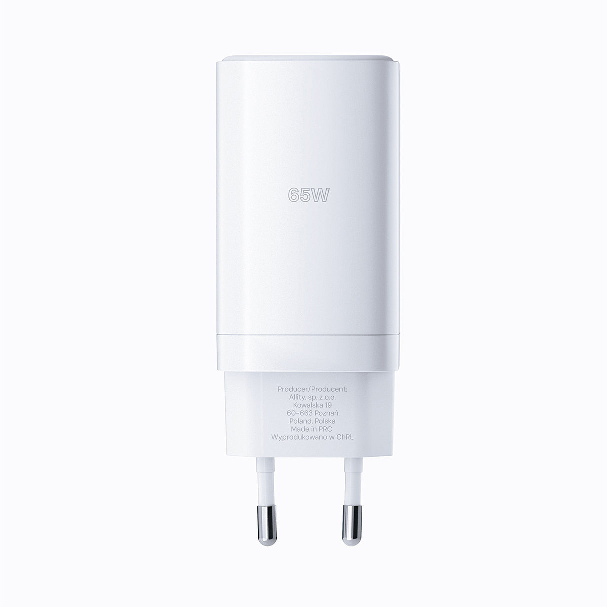 Allity wall charger GaN PD QC ATC-01-65WACC 2x USB-C 1x USB-A 65W white