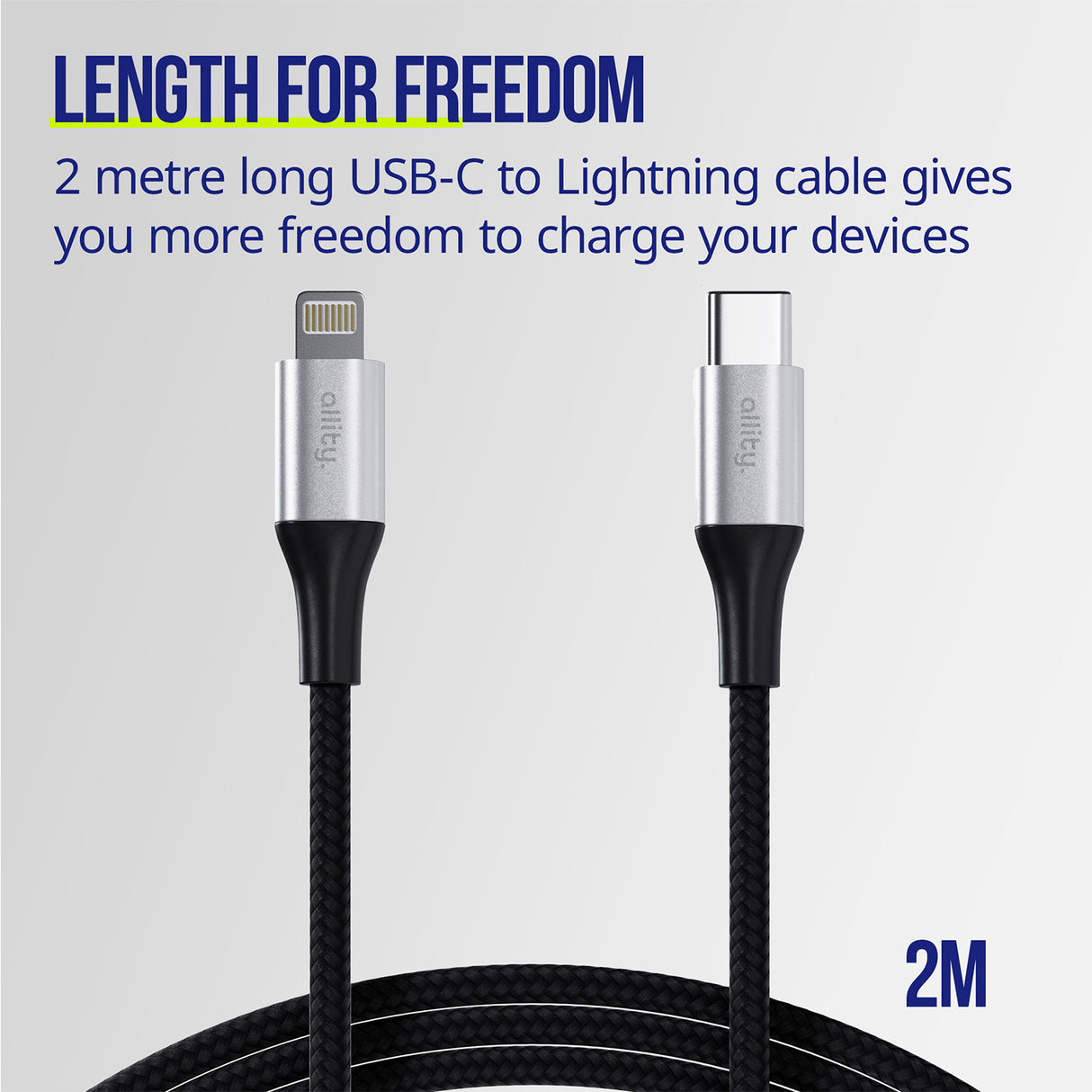 Allity cable AUC-01 USB-C - Lightning 2.0 m 27W black