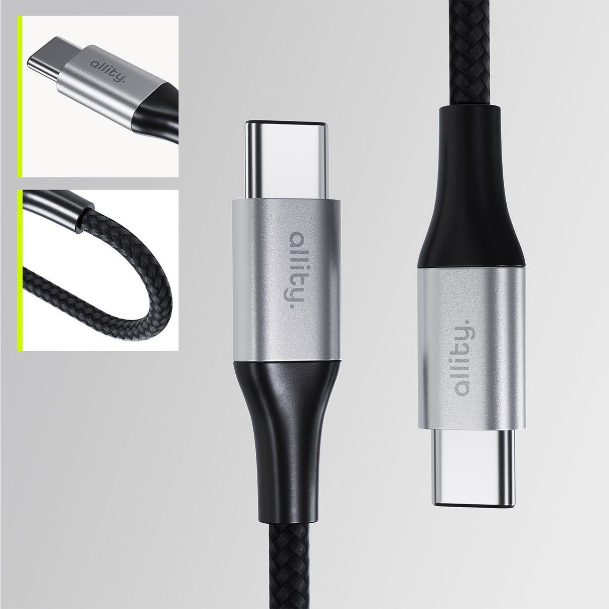 Allity cable AUC-01 USB-C - USB-C 2.0 m 100W black