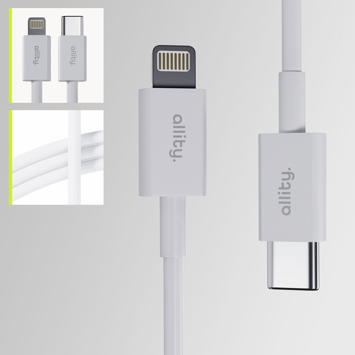 Allity cable AUC-03 USB-C - Lightning 2.0 m 27W white