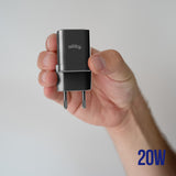 Allity wall charger GaN PD QC ATC-01-20WAC 1x USB-C 1x USB-A 20W black