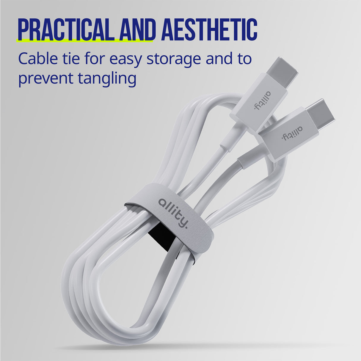 Allity cable AUC-03 USB-C - USB-C 1.0 m 100W white