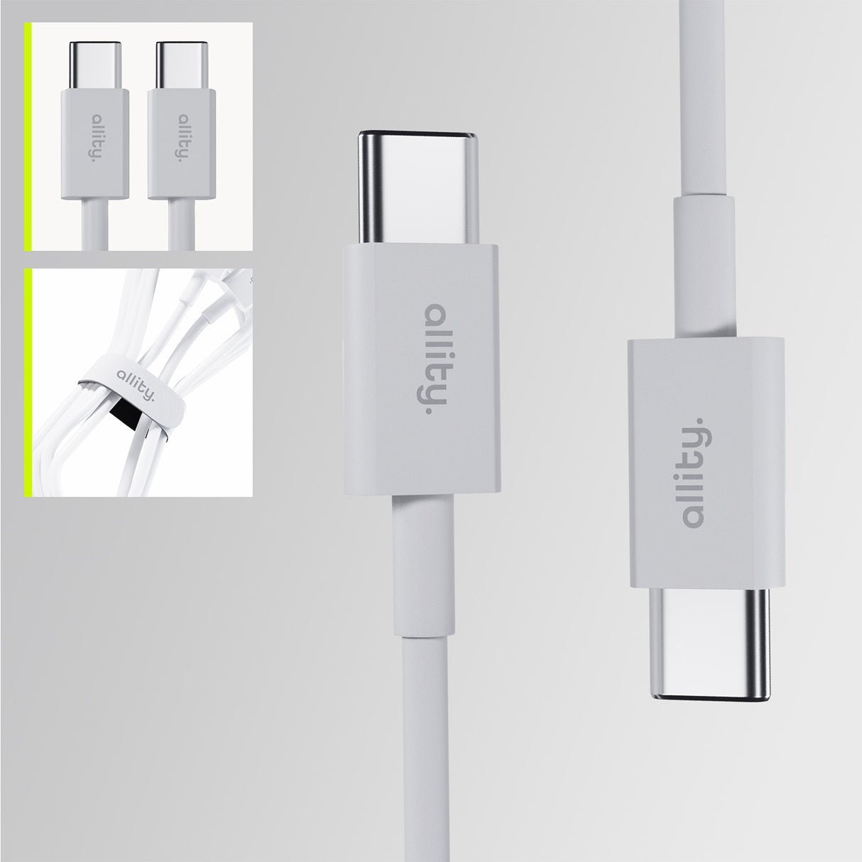 Allity cable AUC-03 USB-C - USB-C 2.0 m 100W white