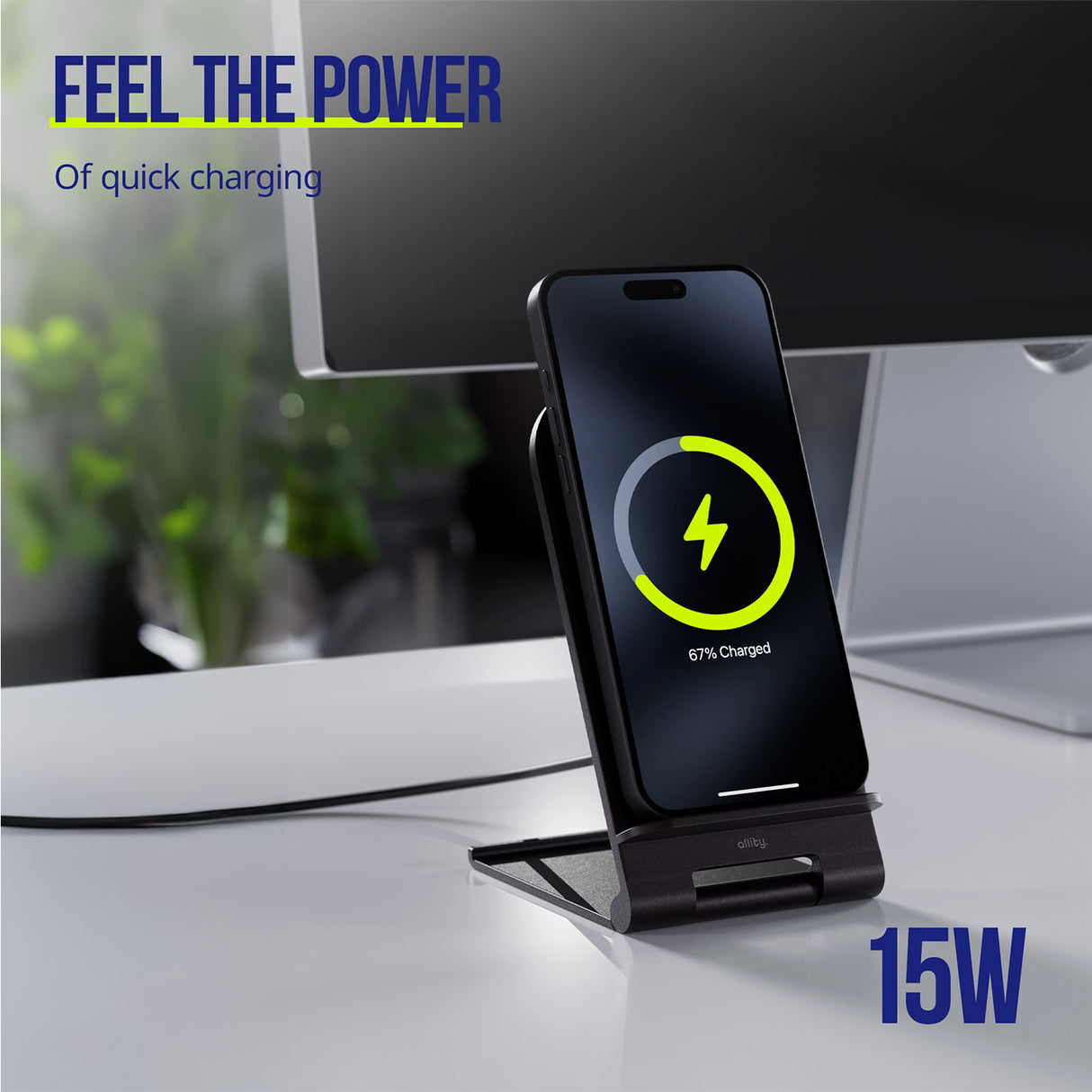 Allity AWC-100-15W wireless charger 15W graphite