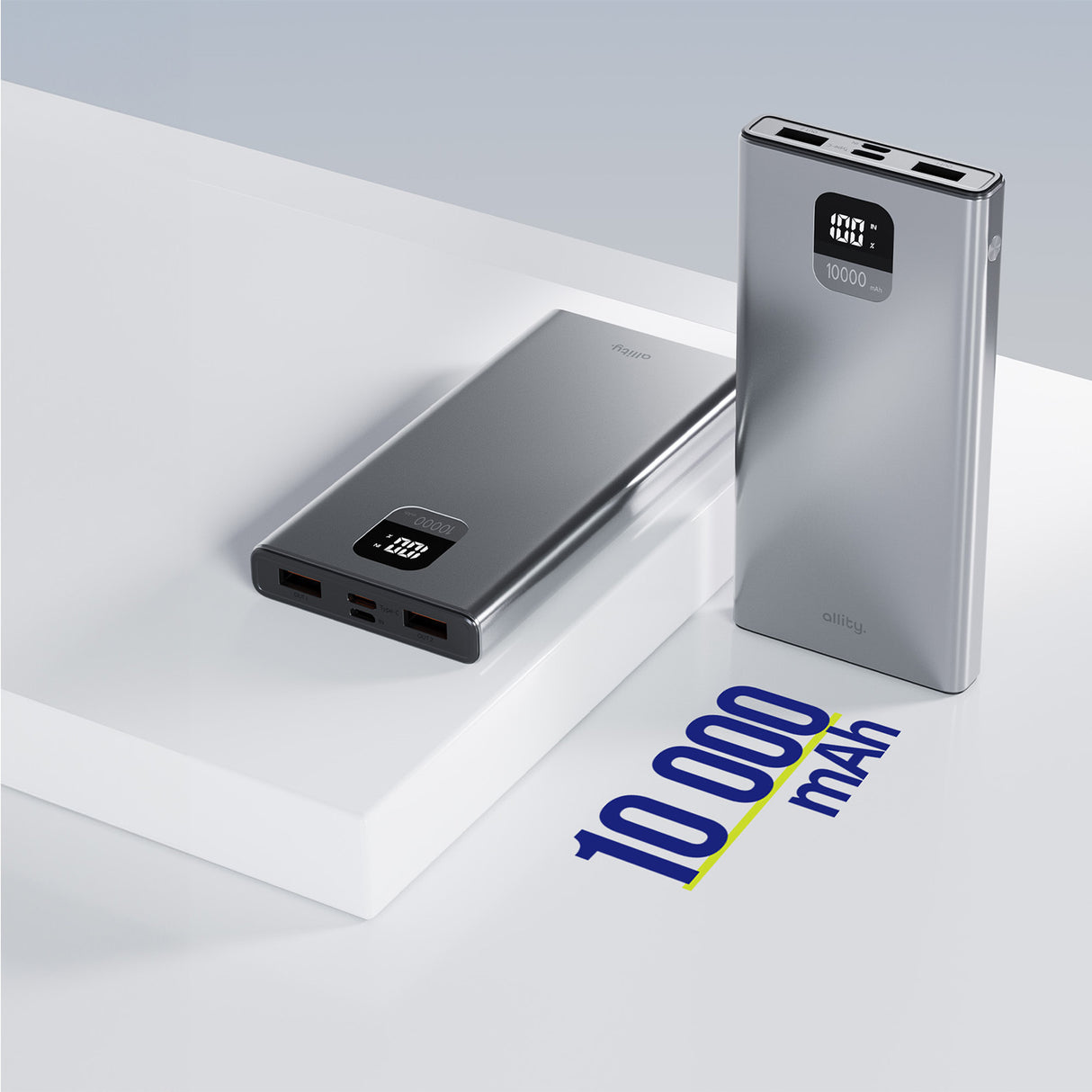 Allity power bank APB-100 PD QC 22.5W 10000 mAh gray