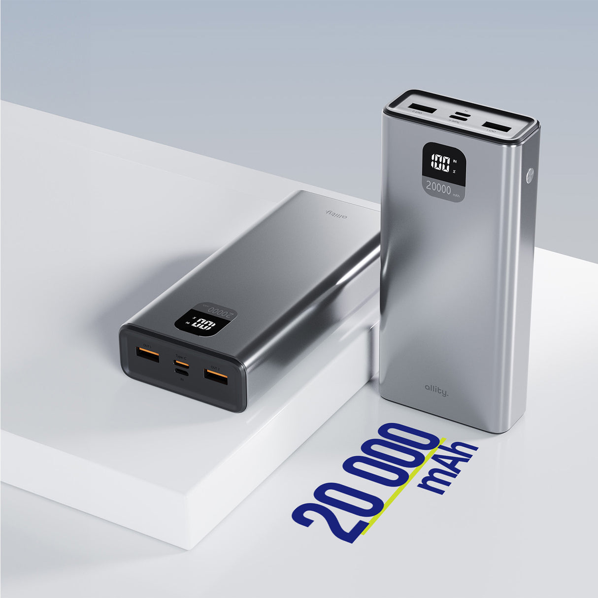 Allity power bank APB-100 PD QC 22.5W 20000 mAh gray