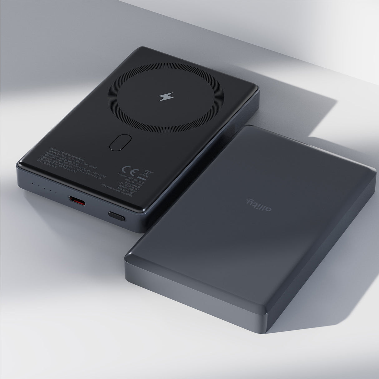 Allity wireless power bank APB-300 PD QC 20W 10000 mAh magnetic gray