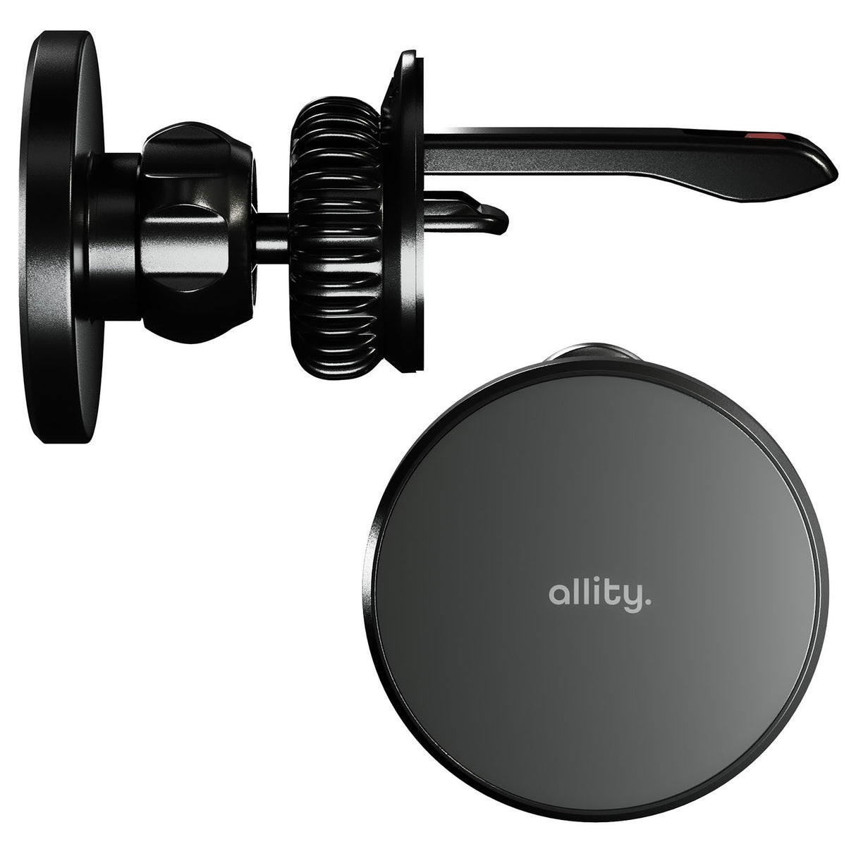 Allity car holder for air vent ACH-300 magnetic with wireless charging black 15W