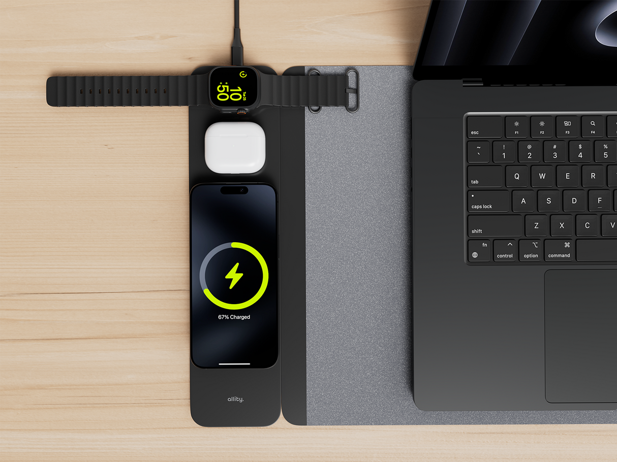 Allity Laptop pad with detachable 3in1 wireless charger 15W ALP-100