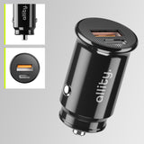 Allity car charger ACC-100-30WAC 1x USB-C 1x USB-A 30W black
