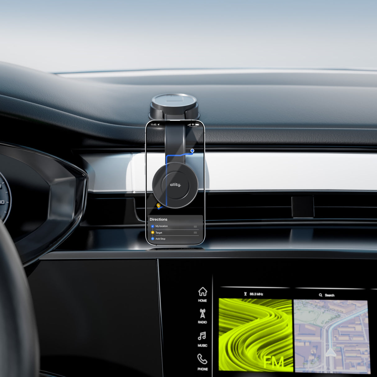 Allity car holder magnetic ACH-200 MS black