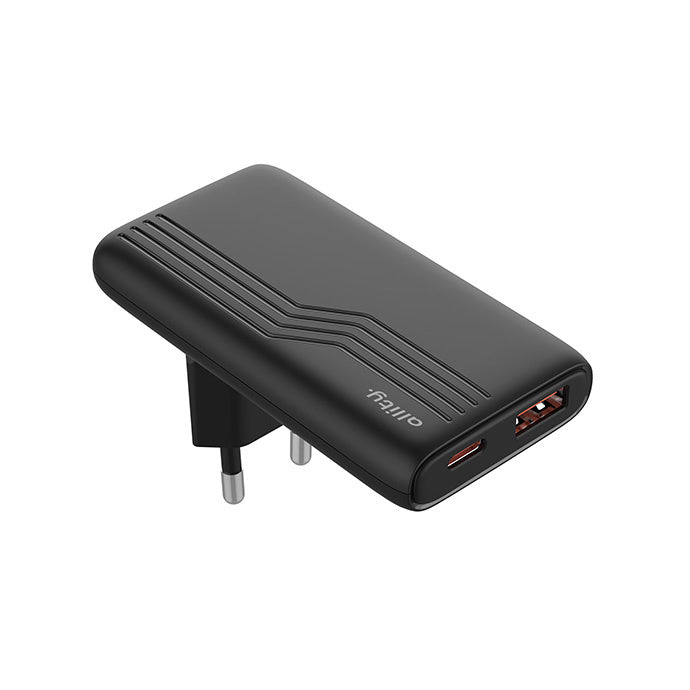 Allity GaN PD QC charger ATC-02-65WAC 1x USB-C 1x USB-A 65W Black