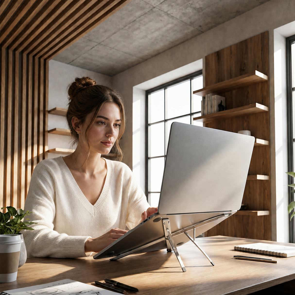 Allity Mini travel laptop stand ABA-301 grey