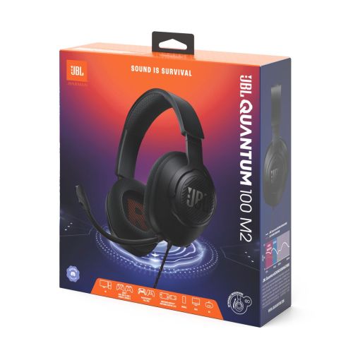 JBL Quantum 100M2 Headphone Wired Gaming Headset with Microphone, Black EU