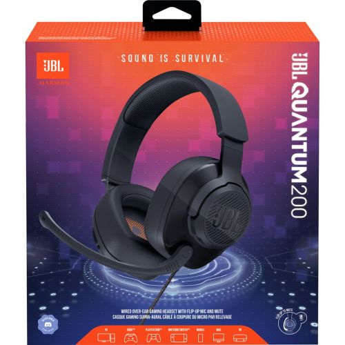 JBL Quantum 200 hovedtelefoner Kablet gaming headset med mikrofon, sort