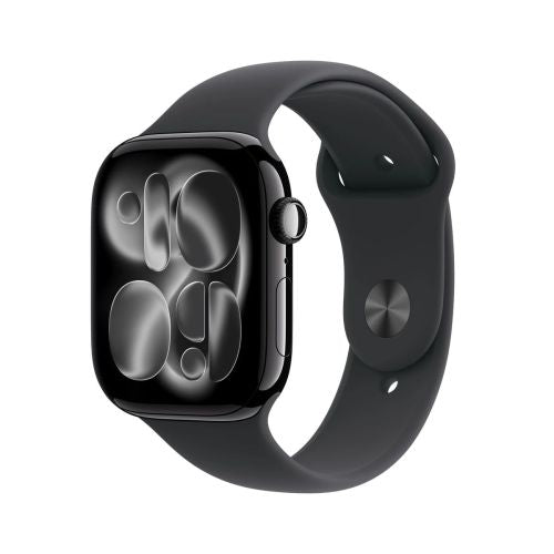 Apple Watch Series 11 (2025) GPS 46mm Jet Black Alu Case, sort sportsbånd M/L EU MEUX4
