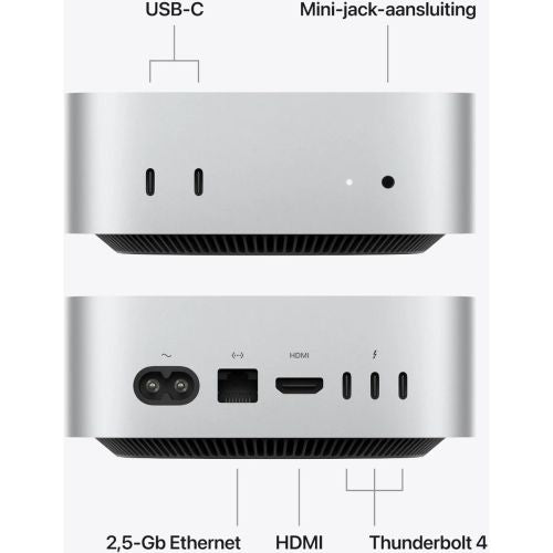 Apple Mac Mini M6 (2026), 12Core GPU, 16GB RAM 256GB Silver EU MHQK4