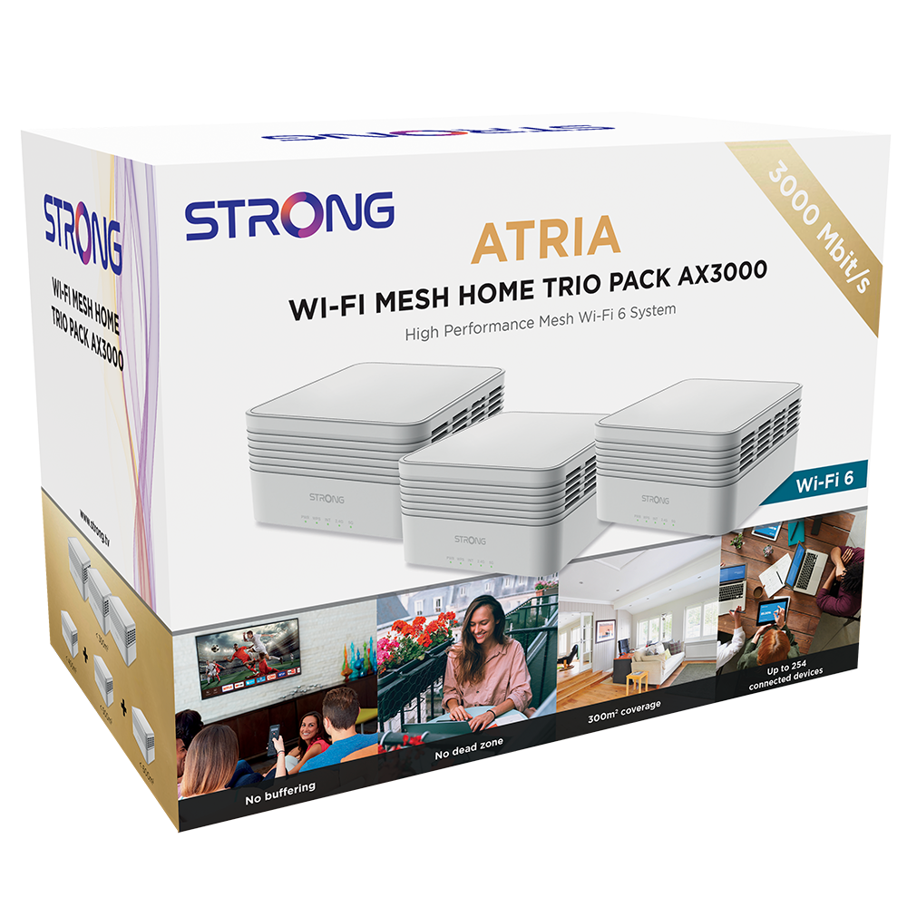 Strong AX3000 ATRIA Mesh Triple Kit med Wi-Fi 6