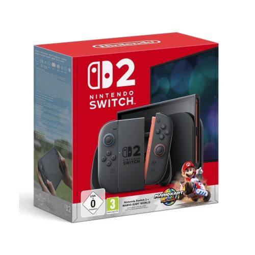Nintendo Switch 2-konsol med Joy-Con + Mario Kart World, Black EU