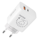 OBAL:ME Wall Charger USB-A + USB-C 25W White