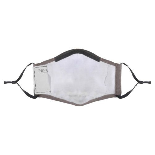 PureMe Genbrugs / justerbar maske Linen 2 stk. N95 filtre inde i pakken Charcoal Grey