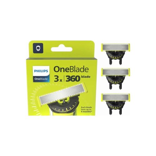 Philips Barbermaskine OneBlade 360 Udskiftningsklynger QP430/50 (3 stk.) Grå Eu
