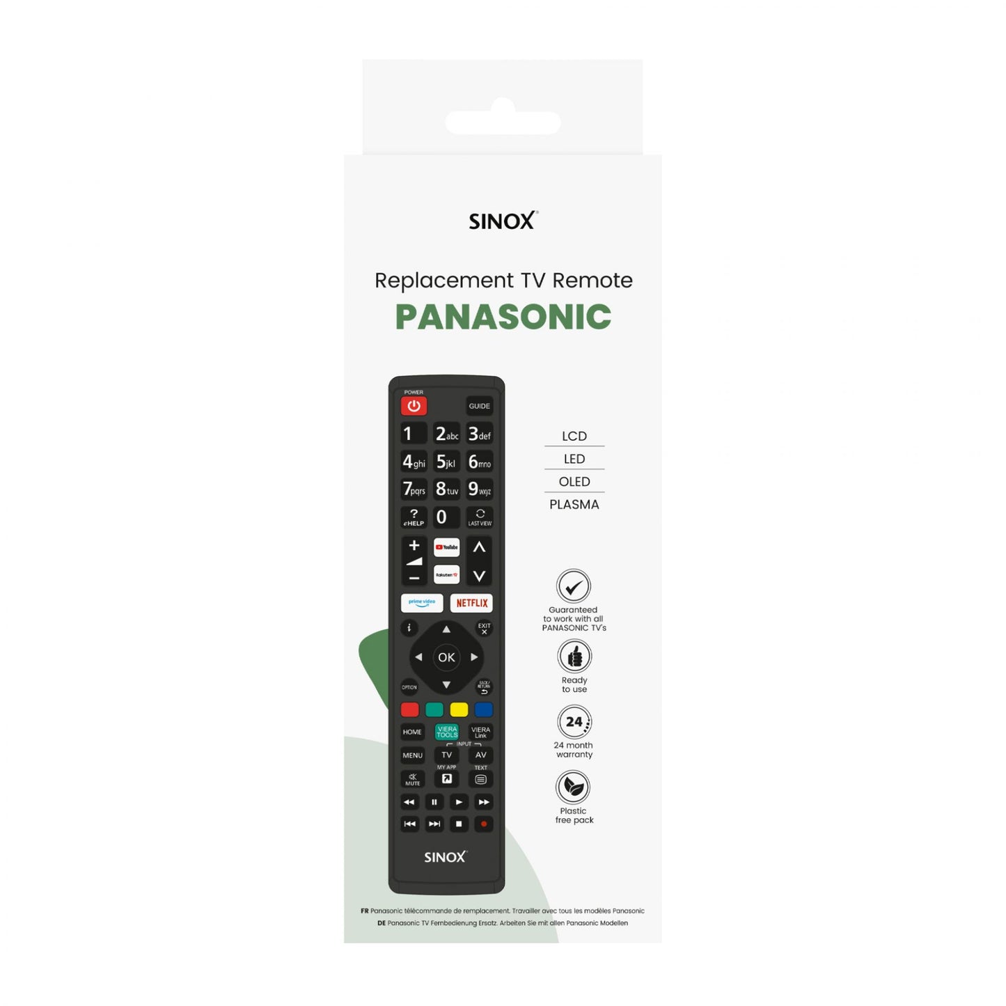 Sinox fjernbetjening til Panasonic