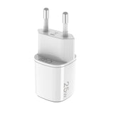 Celly Wall Charger USB-A + USB-C 25W White
