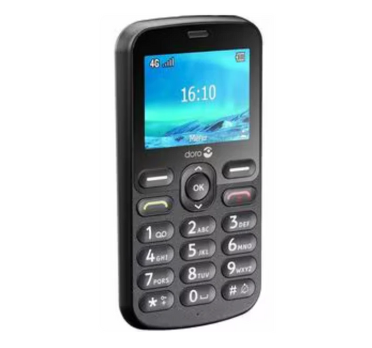 Doro 1881 17 MB Feature Phone - QVGA 320 x 240 - 4G - Black - 1 SIM Support - 1000 mAh Battery