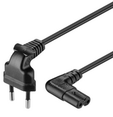 EURO NETLEDNING M/8-TALS STIK, VINKEL, SORT 1,5M