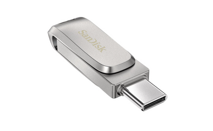 SanDisk Ultra Dual Drive Luxe 1TB USB 3.1 Gen 1 / USB-C Sølv