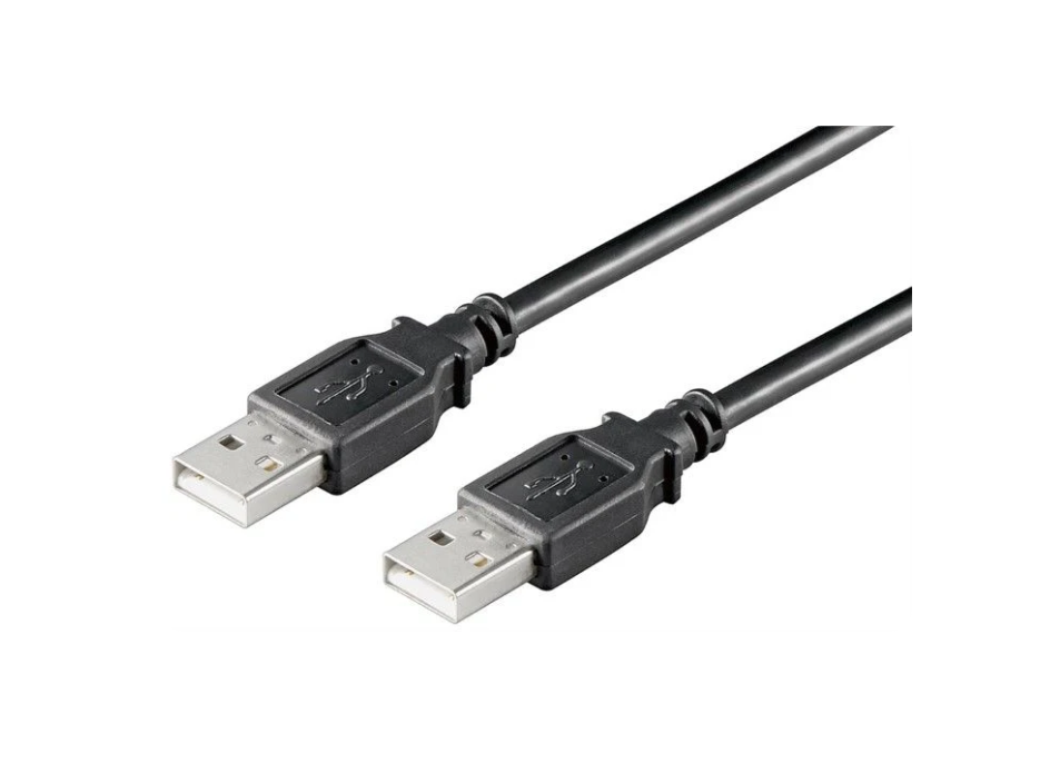 USB-A TILSLUTNINGSKABEL, 2.0, SORT, 1M