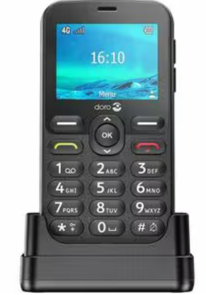 Doro 1881 17 MB Feature Phone - QVGA 320 x 240 - 4G - Black - 1 SIM Support - 1000 mAh Battery