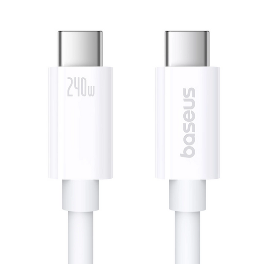 Baseus CB000068 USB-C - USB-C kabel 240W PD 8K 60Hz 1m - hvid